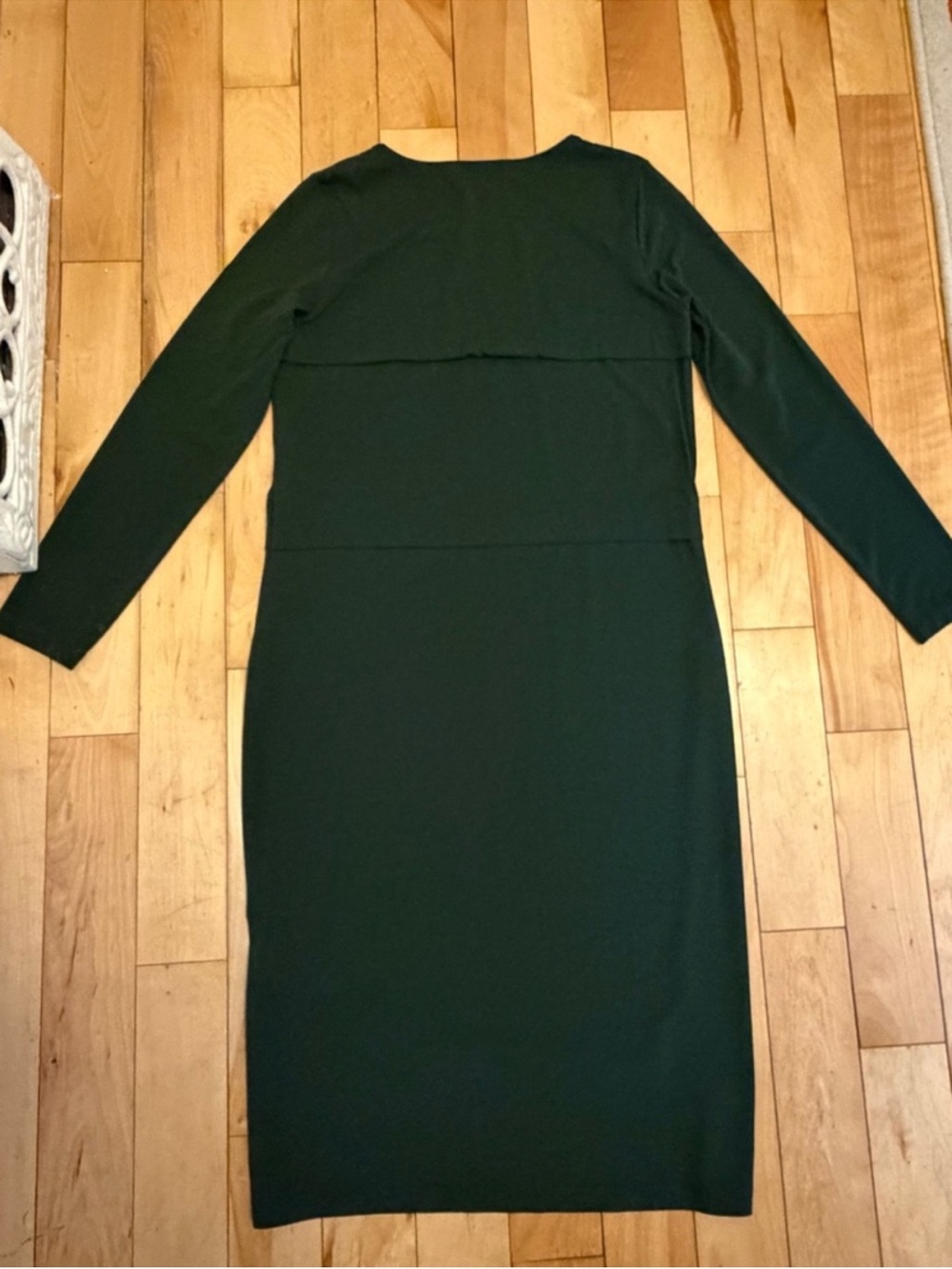 COS Classic Dark Green Long Sleeve Sheath Dress